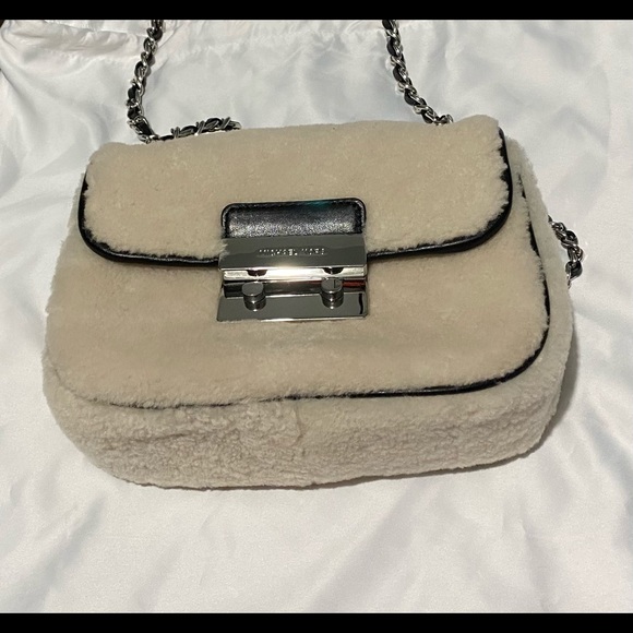 Michael Kors Sloan Small Shearling Shoulder Bag - Picture 3 of 6